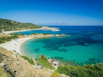 Beach lagoon in the coast of Halkidiki