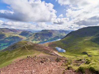 View down from Red Pike, above Buttermere, Lake District