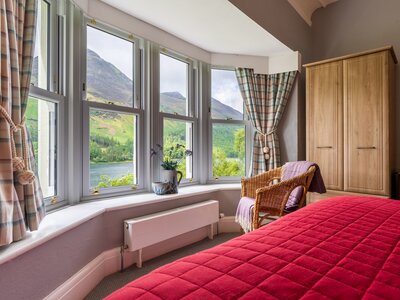 View of Lake District from Hassness Country House double bed bedroom