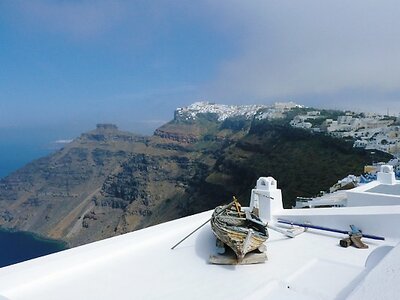 Santorini, along the rim towards Oia. Greece