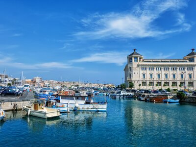 boats docked in Syracusa, Italy