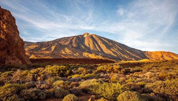 Teide National Park during sunset, Tenerife, Canary Islands, Spain