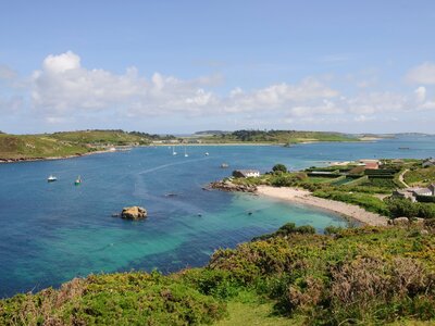 Looking over towards tresco from bryher, isles of scilly, cornwall, united kingdom