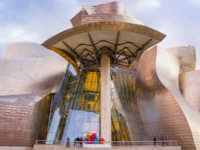 Entrance of Guggenheim Museum Bilbao, Spain