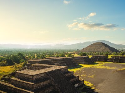 Pyramid of sun in Teotihuacan, UNESCO World Heritage site of Mexico