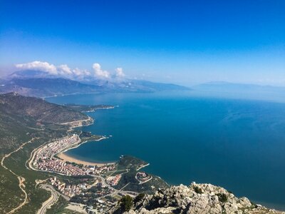 Aerial view of Egirdir Lake, Turkey