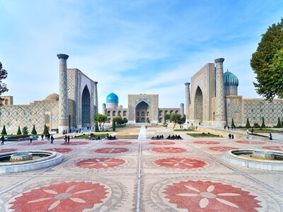 Registan Square, Shah-i-Zinda - UNESCO World Heritage Site, Samarkand, Uzbekistan