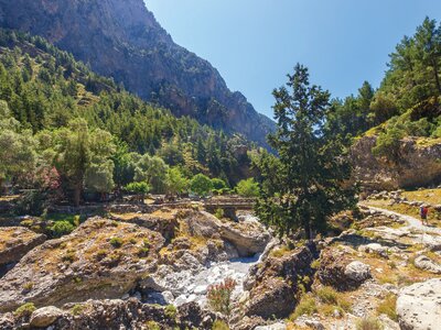 Village in Samaria Gorge, Crete, Greece