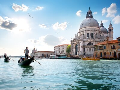 Old cathedral of Santa Maria della Salute in Venice, Italy